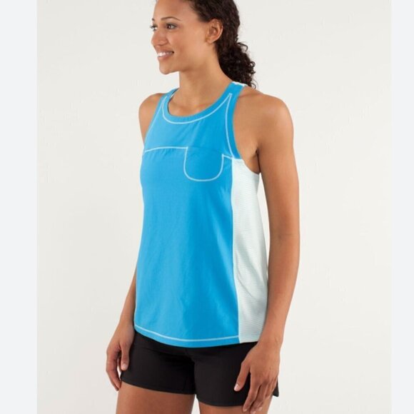 lululemon athletica Tops - Lululemon Women's Blue Run Sliver Lining Tank Top